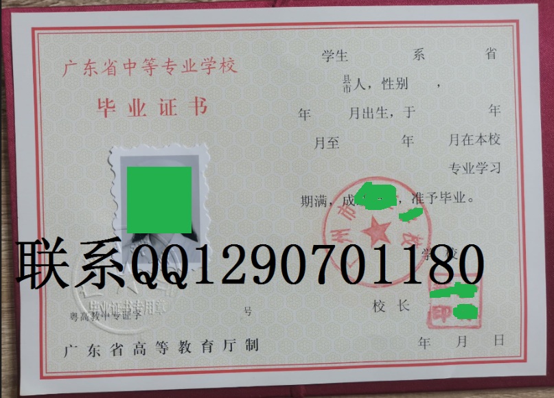 广东旧版中专证书 资料无需打印